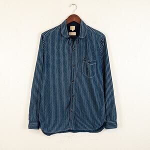 Runabout Goods Men's Roundabout Shirt Navy striped size Medium